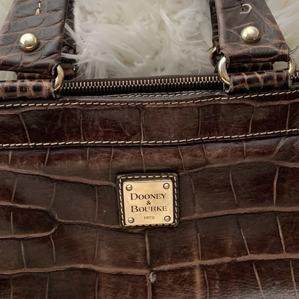 Dooney & Bourke Alligator‎ Crocodile Leather Satchel Nile Collection FOR REPAIR